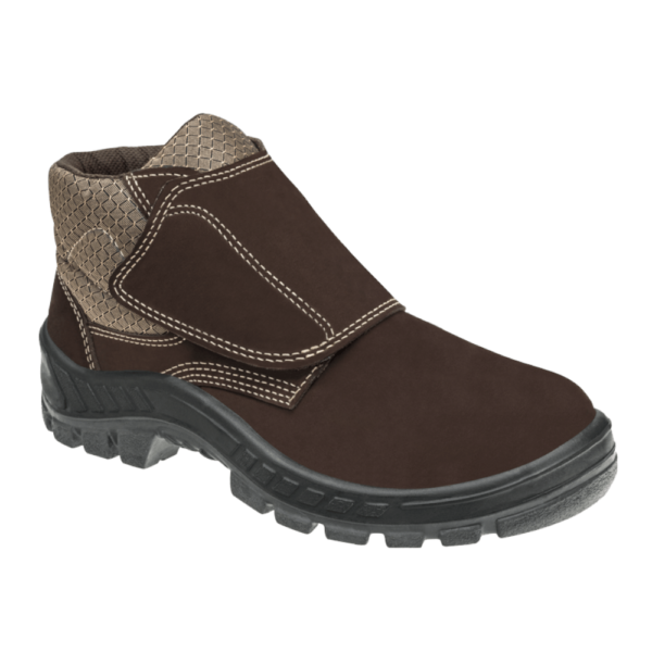 BOTA DE SEGURANÇA NOBUCK VELCRO BIDENSIDADE MARRON / CAFÉ BIQUEIRA POLIPROPILENO - Image 2