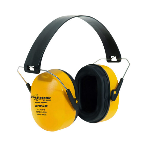 PROTETOR AUDITIVO TIPO CONCHA SUPER MAX  PLASTCOR  25 Db